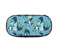 Estuche pequeño con diseño de Golondrinas voladoras y Flores de Primavera, Estuche de Gran Capacidad para lápices, Organizador de papelería de Oficina.