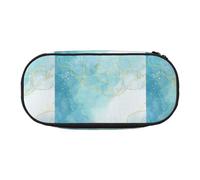 Estuche pequeño con diseño de mármol líquido Azul, Estuche de Gran Capacidad para lápices, Organizador de papelería de Oficina.