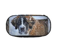 Estuche pequeño con diseño de Perro San Bernardo, Estuche de lápices de Gran Capacidad, Organizador de papelería de Oficina