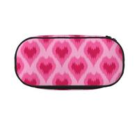 Estuche pequeño con diseño étnico de Corazones Dibujados a Mano, de Gran Capacidad, Organizador de papelería de Oficina.