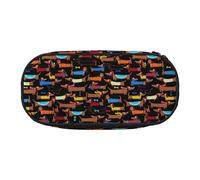 Estuche pequeño con Estampado de Amo a mi Perro Salchicha, Estuche de lápices de Gran Capacidad, Organizador de papelería de Oficina