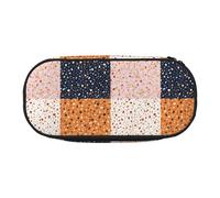 Estuche pequeño con Patrones de terrazo vectoriales sin Costuras, Estuche de lápices de Gran Capacidad, Organizador de papelería de Oficina