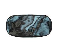 Estuche pequeño de Granito Verde Azulado Oscuro, Estuche de lápices de Gran Capacidad, Organizador de papelería de Oficina