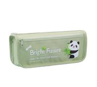 estuche pequeño Estuche for lápices con diseño de panda, astronauta, oso y conejo, de gran capacidad, organizador de papelería, impermeable, for el campus, la oficina y viajes. estuches(Groen)