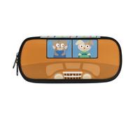 Estuche pequeño para espejo de coche, estuche grande con cremallera, para escuela, adolescentes, niñas, niños, hombres, mujeres, bolsa de almacenamiento de papelería, Conejito de conducción, Talla