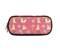 Estuche pequeño para lápices con cremallera, diseño de gato, estuche pequeño para lápices, monedero, bolsa de cosméticos, bonita bolsa de almacenamiento, Dogsdogs, Talla única, DogsDogs