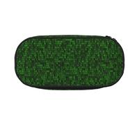 Estuche pequeño para lápices de Gran Capacidad, Organizador de papelería de Oficina, código de computadora Decimal Verde, Programador