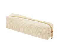 Estuche pequeño para lápices para niñas, con cremallera, estuche para lápices, estuche escolar, estuche estético, bolsa de papelería de pana de color sólido, gran capacidad para bolígrafos, borrador