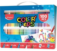 Estuche pintura maped color peps kit 100 piezas surtidas