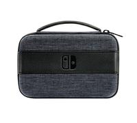 Estuche Play & Charge PDP gris y negro para Nintendo Switch - Logotipo de Nintendo