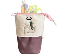 Estuche plegable, estuche con cremallera, estuche para bolígrafo de gran capacidad, estuche multifuncional para bolígrafos, estuche con cremallera para gomas de borrar, notas adhesivas, tijeras, café
