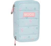 MOOS Estuche escolar para niños – 28 útiles incluidos, 5-14 años, Azul turquesa