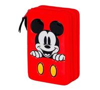 Estuche Plumier Triple Karactermania Disney Mickey Mouse 44 Piezas