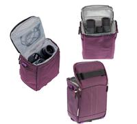 Estuche port til protector Navitech morado para binoculares y bolsa de viaje, compatible con binoculares Leica Compact 10 x 25 BR Ultravid