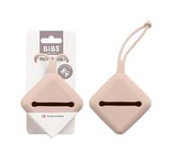 Estuche portachupetes BIBS, para guardar y transportar chupetes, se pueden guardar hasta tres chupetes, material de grado alimentario al 100% sin BPA. Blush