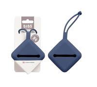 BIBS® Caja de chupetes de silicona Steel Azul