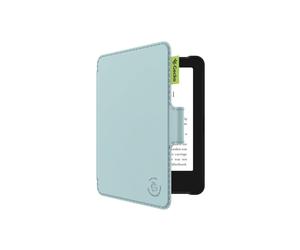 Estuche Portafolio - GECKO - Cáscara de manzana - Cuero de manzana vegano - Compatible con Kobo Clara Colour y Tolino Shine - Azul