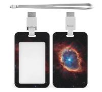 Estuche portatarjetas de identificación Helix Nebula Eye of God con cordón, ventana para identificación y correa para el cuello para identificación, licencia de conducir u oficina.