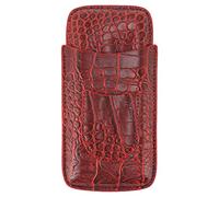 Estuche portátil de cuero suave al tacto y con aspecto moderno para 3 puros, ideal para actividades al aire libre. (74)
