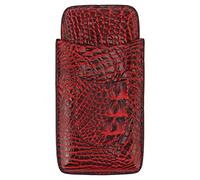 Estuche portátil de cuero suave al tacto y con aspecto moderno para 3 puros, ideal para actividades al aire libre. (66)