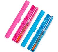 Estuche portátil de insulina de viaje para jeringa prellenada, soportes discretos para jeringas para diabetes (azul, rosa)