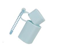 Estuche portátil de silicona para pintalabios, organizador de maquillaje con cierre seguro, bolsa de transporte para mujeres y niñas, organizador de lápiz labial de silicona para bolsas, Blue, Mass