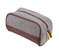 Estuche portátil de Viaje para Maquillaje, artículos de tocador, Organizador de Lavado, Bolsa de Almacenamiento multifunción, Resistente al Agua, Duradero para Viajes de Negocios, (Café)
