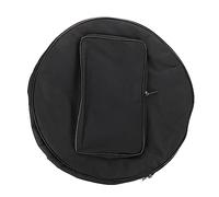 Estuche Portátil Negro para Caja de Batería 13-14 Pulgadas | Oxford Acolchado, Costuras Reforzadas, Bolsillo Exterior, Asa y Correa Ajustable, para Músicos en Directo