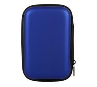 Estuche portátil para disco duro, estuche de transporte impermeable de compatibilidad universal con cierre de cremallera y correa elástica interna,