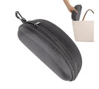 Estuche portátil para gafas de sol - Estuche rígido para gafas de sol de EVA con gancho | Estuche de almacenamiento impermeable a prueba de golpes con cremallera y forro de fieltro para gafas