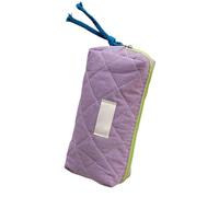 Estuche portátil para lápices 7.5 x 3.5 x 2.4 pulgadas, gran capacidad, estuche para lápices, con cremallera, bolsa de cosméticos, para niñas, mujeres, viaje, lapicero, Púrpura#10