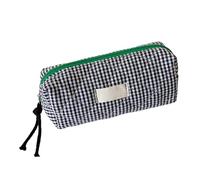 Estuche portátil para lápices 7.5 x 3.5 x 2.4 pulgadas, gran capacidad, estuche para lápices, con cremallera, bolsa de cosméticos, para niñas, mujeres, viaje, lapicero, Negro 120led