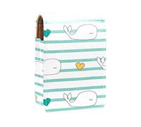 Estuche portátil para lápices de labios con diseño de delfines dibujados a mano para viajes, mini caja de almacenamiento de lápiz labial con espejo para mujeres y mujeres, bolsa de cosméticos de cuero, Varios colores, 9.5x2x7 cm/3.7x0.8x2.7 in