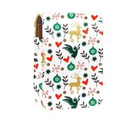 Estuche portátil para lápices de labios, mini caja de almacenamiento de lápiz labial, organizador de lápices de labios con espejo para mujer, coloridos corazones de Navidad, ángeles de ciervo, Varios colores, 9.5x2x7 cm/3.7x0.8x2.7 in