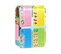 Estuche portátil para lápices de labios, mini caja de almacenamiento para lápices de labios, estuche organizador de lápices de labios con espejo para mujeres, mesas de multiplicación de animales, Varios colores, 9.5x2x7 cm/3.7x0.8x2.7 in