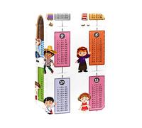 Estuche portátil para lápices de labios, mini caja de almacenamiento para lápices de labios, estuche organizador de lápices de labios con espejo para mujeres, mesas de multiplicación felices, Varios colores, 9.5x2x7 cm/3.7x0.8x2.7 in