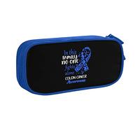 Estuche portátil para lápices In This Family No One Fights Colon Cancer Pencil Bag de Gran Capacidad de Doble Capa para Oficina y Escuela
