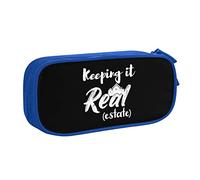 Estuche portátil para lápices Keep It Real Estate de Gran Capacidad de Doble Capa para Oficina y Escuela