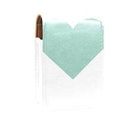 Estuche portátil para lápices labiales con patrón de corazón para viajes, mini caja de almacenamiento de lápiz labial con espejo para mujeres y mujeres, bolsa de cosméticos de cuero, Varios colores, 9.5x2x7 cm/3.7x0.8x2.7 in