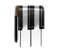 Estuche portátil para lápiz labial, mini caja de almacenamiento de lápiz labial, estuche organizador de lápiz labial con espejo para mujer, piano blanco y negro, Varios colores, 9.5x2x7 cm/3.7x0.8x2.7 in