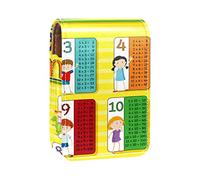 Estuche portátil para lápiz labial, mini caja de almacenamiento de lápiz labial, organizador de lápices labiales con espejo para mujeres, mesas de horario, mesa de multiplicación, Varios colores, 9.5x2x7 cm/3.7x0.8x2.7 in