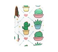 Estuche portátil para lápiz labial, mini caja de almacenamiento de lápiz labial, organizador de lápiz labial con espejo para mujer, flecha de cactus sonriente, patrón de corazón de amor rosa, Varios colores, 9.5x2x7 cm/3.7x0.8x2.7 in