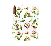 Estuche portátil para lápiz labial, mini caja de almacenamiento de lápiz labial, organizador de lápiz labial con espejo para mujer, pájaro del paraíso verde, Varios colores, 9.5x2x7 cm/3.7x0.8x2.7 in