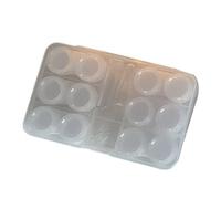 Estuche portátil para lentes para gimnasio, trabajo y viajes, con pinzas protectoras y de uso para uso diario, Transparent