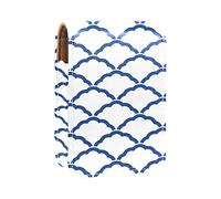 Estuche portátil para pintalabios con diseño geométrico azul tradicional japonés para viajes, mini caja de almacenamiento de lápiz labial con espejo para mujeres y mujeres, bolsa de cosméticos de cuero, Varios colores, 9.5x2x7 cm/3.7x0.8x2.7 in