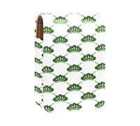 Estuche portátil para pintalabios con diseño tradicional japonés verde para viajes, mini caja de almacenamiento de lápiz labial con espejo para mujeres y mujeres, bolsa de cosméticos de cuero, Varios colores, 9.5x2x7 cm/3.7x0.8x2.7 in