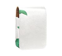 Estuche portátil para pintalabios para viajes, mini caja de almacenamiento de lápiz labial con espejo para mujeres y damas, bolsa de cosméticos de cuero para arte de cerca ecología, Varios colores, 9.5x2x7 cm/3.7x0.8x2.7 in