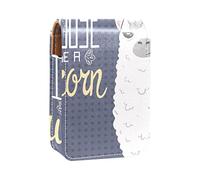Estuche portátil para pintalabios para viajes, mini caja de almacenamiento de lápiz labial con espejo para mujeres y mujeres, bolsa de cosméticos de cuero, alpaca I Choose To Be a Unicorn, Varios colores, 9.5x2x7 cm/3.7x0.8x2.7 in