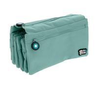 Estuche Portatodo Cuádruple con 4 Cremalleras para Material Escolar (Azul Soft)