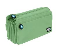 Estuche Portatodo Cuádruple con 4 Cremalleras para Material Escolar (Menta)